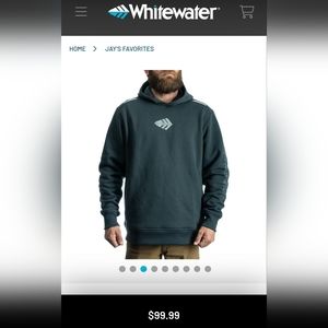 NWT Whitewater bouy fishing hoddie, GREY, size Medium